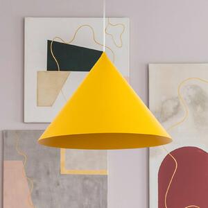 Żyrandol Cono, 1-punktowa, Ø 50 cm, żółta, E27 Cono TK Lighting, możliwość ściemniania, żółty / pomarańczowy, salon / jadalnia, metal, nowoczesny