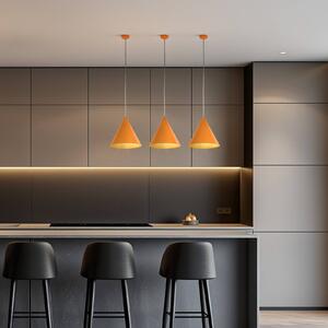 Lampa wisząca Cono TK Lighting, możliwość ściemniania, żółty / pomarańczowy, salon / jadalnia, metal, nowoczesny