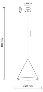 Lampa wisząca Cono TK Lighting, możliwość ściemniania, kremowy / amber, salon / jadalnia, metal, nowoczesny