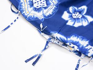 Pościel bawełniana NIEBIESKI KWIAT niebieska Rozmiar pościeli: 80 x 80 cm | 140 x 200 cm