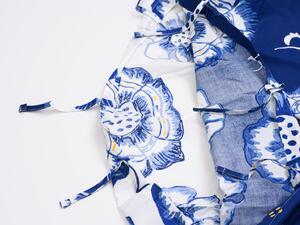 Pościel bawełniana NIEBIESKI KWIAT niebieska Rozmiar pościeli: 80 x 80 cm | 140 x 200 cm