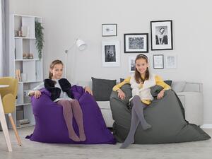 Pufa worek siedzisko z wypełnieniem do salonu dla dzieci 140x80 cm fioletowy Fuzzy Beliani