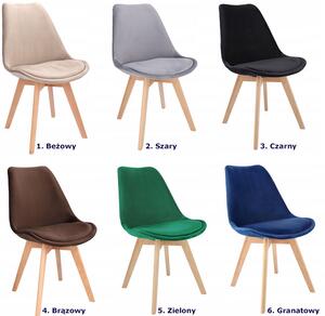 Beżowe krzesło w stylu skandynawskim - Anio