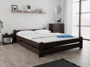 Łóżko Emily 140 x 200 cm, orzech Stelaż: Ze stelażem listwowym elastycznym, Materac: Materac Coco Maxi 19 cm