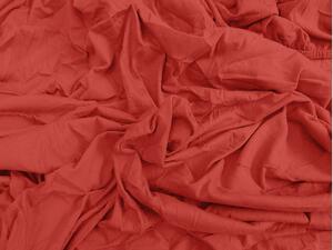 Jersey prześcieradło EXCLUSIVE czerwone 140 x 200 cm