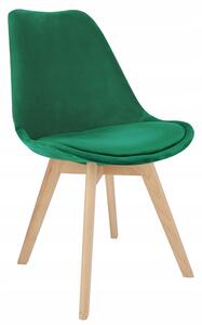 Zielone nowoczesne krzesło welurowe - Anio