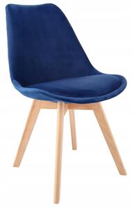 Granatowe krzesło w skandynawskim stylu - Anio