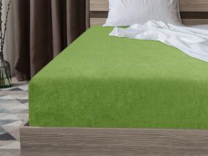 Prześcieradło frotte EXCLUSIVE zielone 140x200 cm