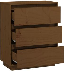 Drewniana komoda z 3 szufladami miodowy brąz - Ivis