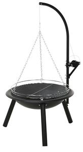 Okrągły grill z paleniskiem ogrodowym - Sziran 6X