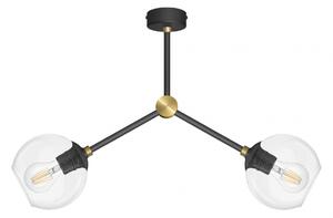 Dwuramienna nowoczesna czarno złota lampa wisząca GRT-S2