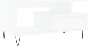 Stolik kawowy, biały 90x49x45 cm, materiał drewnopochodny