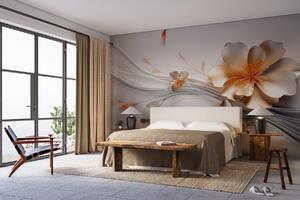 Fototapeta Elegancki kwiatowy wzór z płynnymi detalami, Fototapety 3d z kwiatami, Popularne Fototapety, w09004 - Tapeko.pl