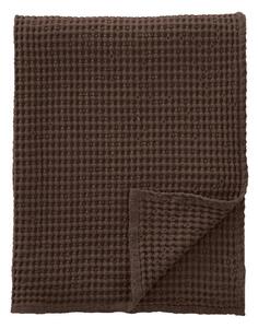 Ciemnobrązowy bawełniany koc 150x200 cm Jaipur Chunky Waffle – Pineapple Elephant
