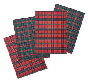 Bawełniane ścierki zestaw 4 szt. ze świątecznym motywem 70x50 cm Christmas Tartan Check – Catherine Lansfield