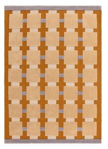 Dywan z mieszanki wełny tkany ręcznie w kolorze ochry 160x230 cm Mallory – MADE