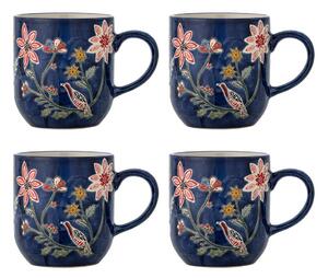 Ciemnoniebieskie kamionkowe kubki zestaw 4 szt. Meredith – Bloomingville