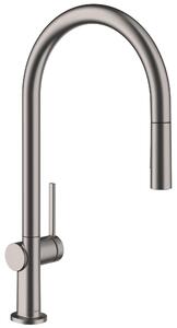 Hansgrohe M54 - Bateria umywalkowa Talis z wyciąganą wylewką prysznicową, czarny chrom szczotkowany 72800340