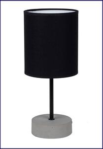 Czarna abażurowa lampka stołowa na nóżce - A10-Palas