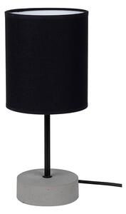 Czarna abażurowa lampka stołowa na nóżce - A10-Palas