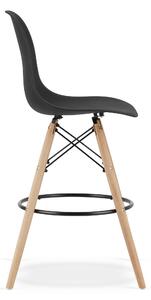 Czarne krzesło barowe CARBRY LAMAL