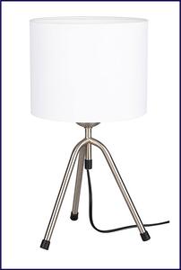 Biała lampa stołowa z okrągłym abażurem - A13-Doha