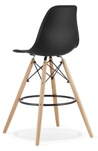 Czarne krzesło barowe CARBRY LAMAL