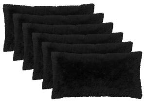 Poduszka z poduszką HEERLEN 6 szt. Czarny Fleece PV