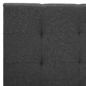 Łóżko tapicerowana pikowane z wezgłowiem 160x200 cm ciemnoszare La Rochelle Beliani