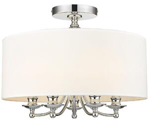 Abu Dhabi lampa sufitowa 5-punktowa chrom/biała C05428CH-WH