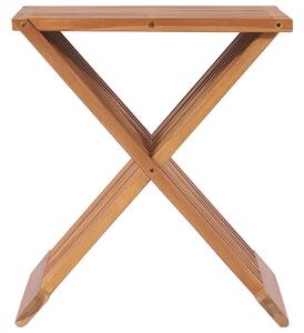 Składany stołek, 40x32x45 cm, lite drewno tekowe