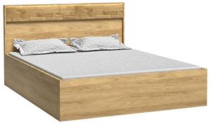 Podwójne łóżko 160x200 hikora naturalna - Karla 11X