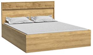 Podwójne łóżko 160x200 hikora naturalna - Karla 11X