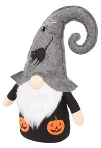 Dekoracyjny krasnal HALLOWEEN GNOME z oświetleniem LED, 40 cm - różne kolory Kolor: Czarny