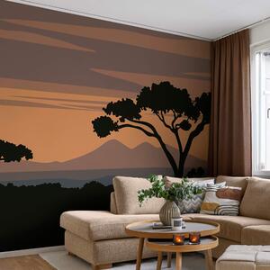 Fototapeta Drzewo z górami w tle, Fototapety Natura, Popularne Fototapety, t00073 - Tapeko.pl