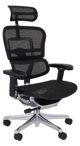 Fotel Ergohuman 2 Elite ST BS Black z podnóżkiem (3679) - OUTLET