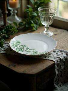 Sinsay - Ceramiczny talerz w stylu vintage - zielony