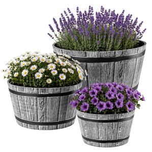 Donica na kwiaty Sori 30, 40, 50 cm, jasny szary