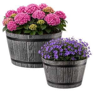 Donica na kwiaty Sori 30, 40 cm, ciemny szary