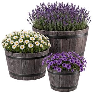 Donica na kwiaty Sori 30, 40, 50 cm, ciemny brąz
