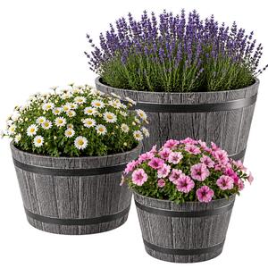 Donica na kwiaty Sori 30, 40, 50 cm, ciemny szary
