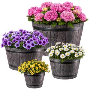 Donica na kwiaty Sori 23, 30, 40, 50 cm, ciemny brąz