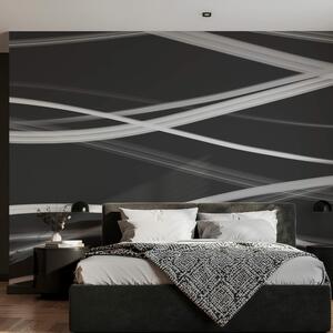 Fototapeta Białe linie na czarnym tle, Fototapety Abstrakcja, Popularne Fototapety, t00260 - Tapeko.pl