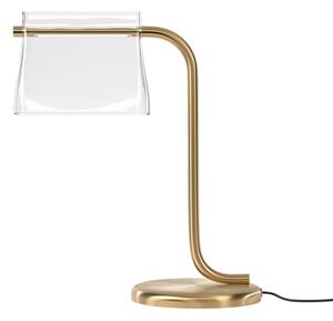 Nowoczesna złota lampa stołowa z szklanym kloszem Maytoni MOD170TL-L8BS3K Cabaret LED 8W 3000K 48,5cm