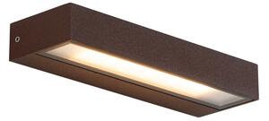 Zewnetrzna Nowoczesna lampa ścienna rdzawo-brązowa z diodą LED IP65 - Hannah Oswietlenie zewnetrzne