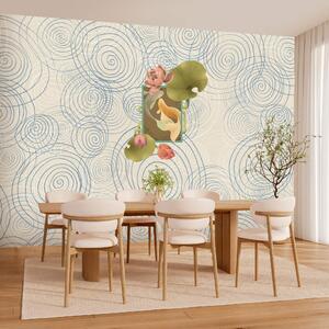 Fototapeta Wzór spiral i kwiatów, Fototapety Abstrakcja, Popularne Fototapety, t00522 - Tapeko.pl