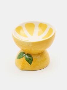 Sinsay - Ceramiczna miska dla psa i kota z motywem cytryny - żółty
