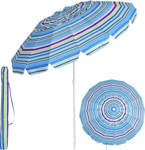 KOMFOTTEU parasol plaowy 243 cm, parasol ogrodowy chronicy przed socem, skadany i lekki parasol plaowy, parasol balkonowy z torb do przenoszenia, parasol tarasowy do uytku na zewntrz