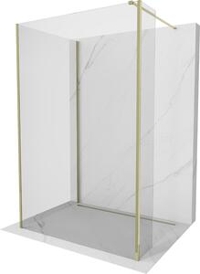 Mexen Kioto ścianka prysznicowa Walk-in 90 x 70 x 30 cm, transparent, złota - 800-090-070-221-50-00-030