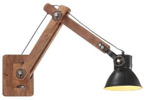 Lampa ścienna w industrialnym stylu, czarna, okrągła, E27